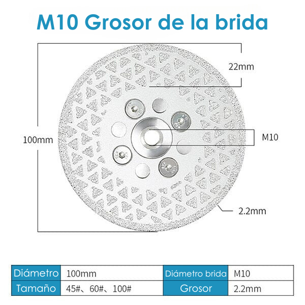 Amoladora con Disco de corte de Diamante