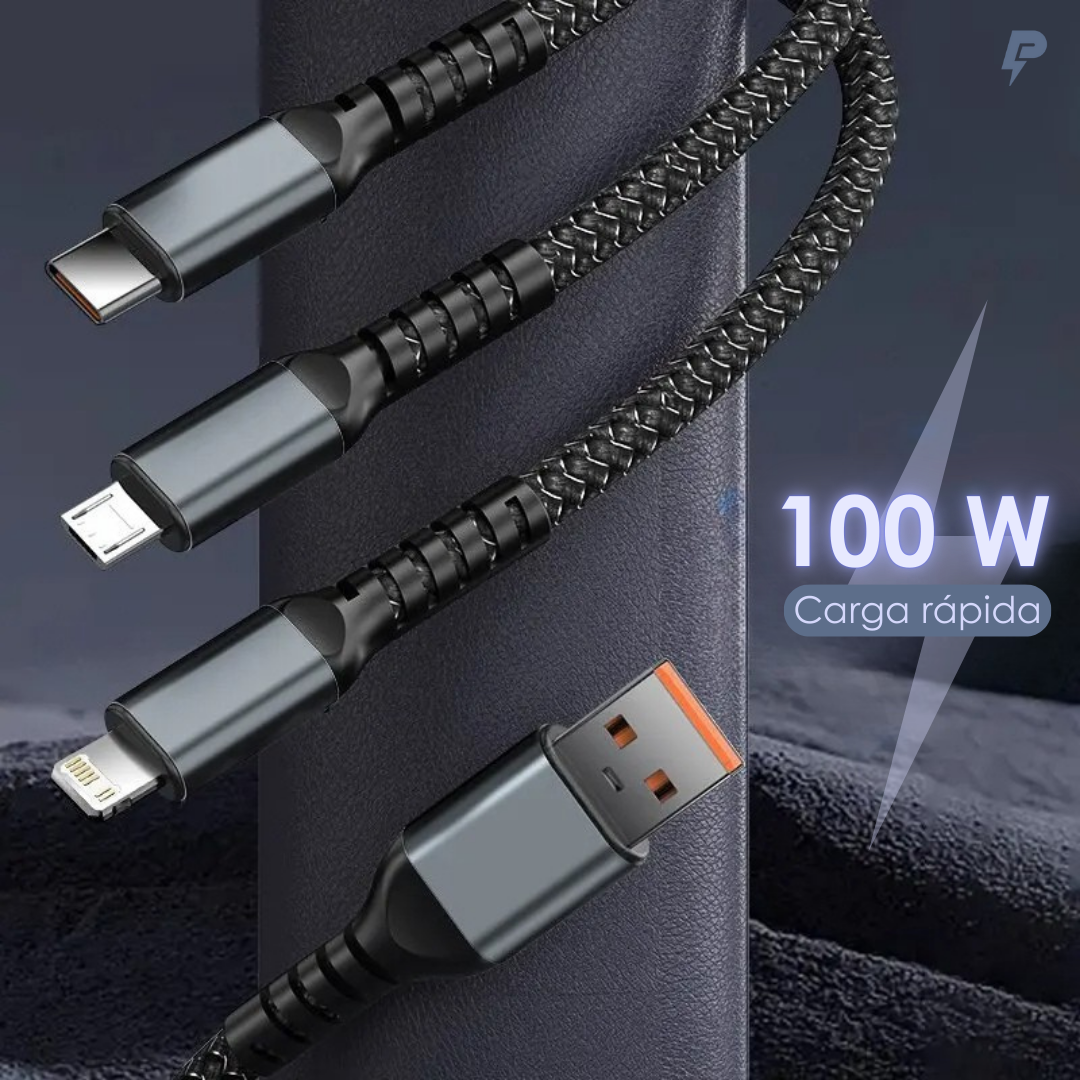 Cable de carga rápida Powernest 3 en 1